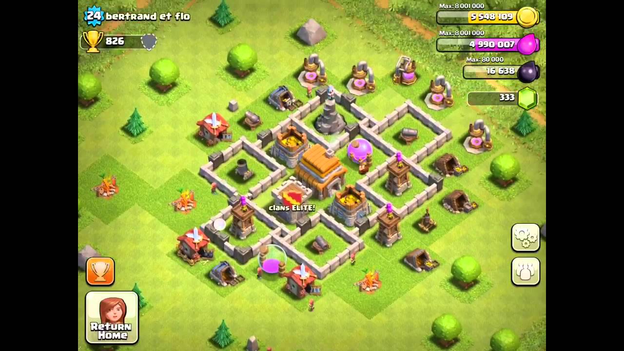 Clash Of Clans Town Hall 5 Base Town Hall Level 5 Strategy Guide - Clash of Clans Tips